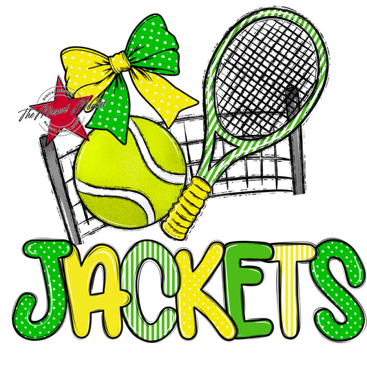 Jackets Tennis Spirit Design-Bright Green & Bright Yellow