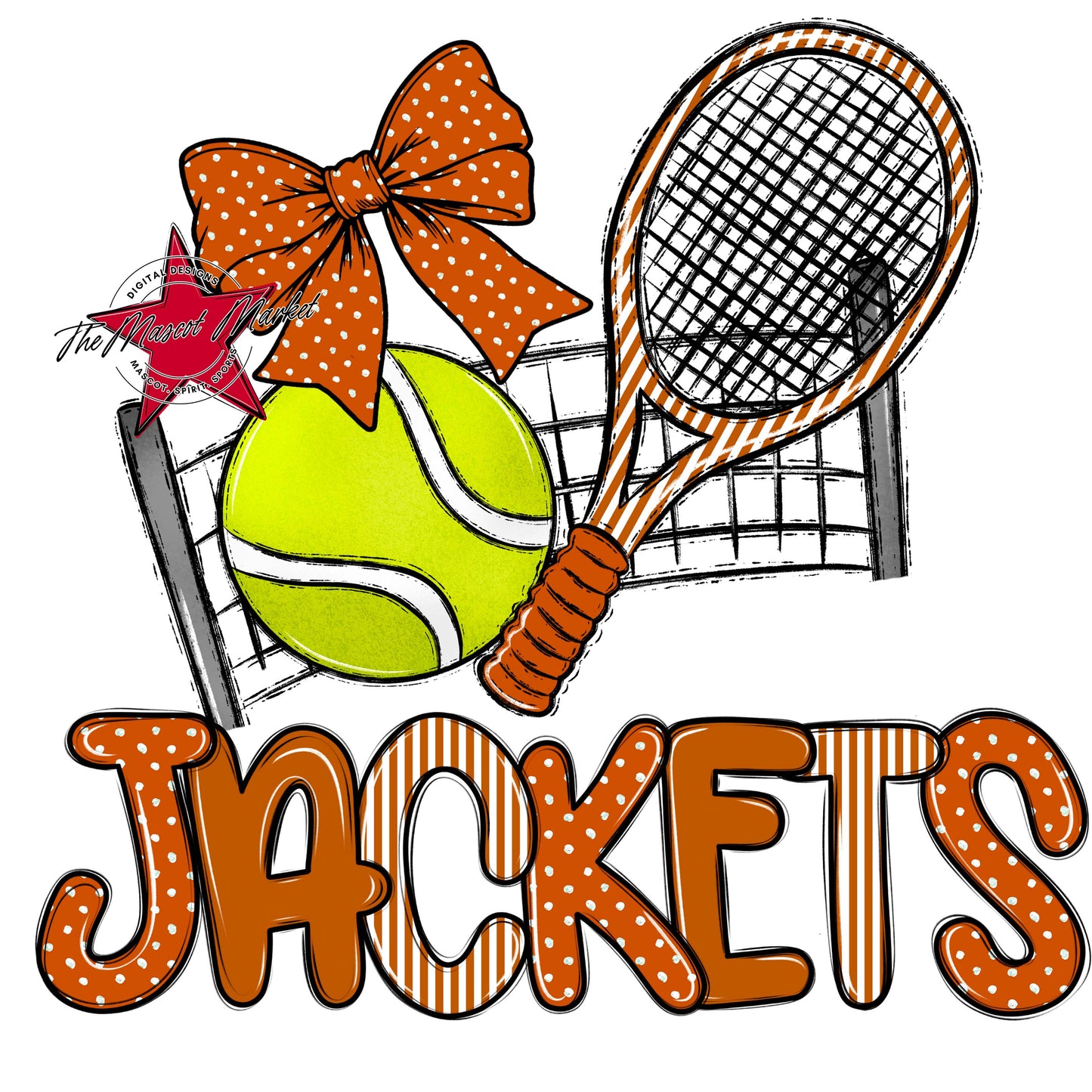 Jackets Tennis Spirit Design-Burnt Orange