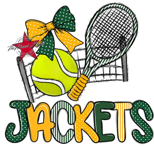 Jackets Tennis Spirit Design-Green & Yellow