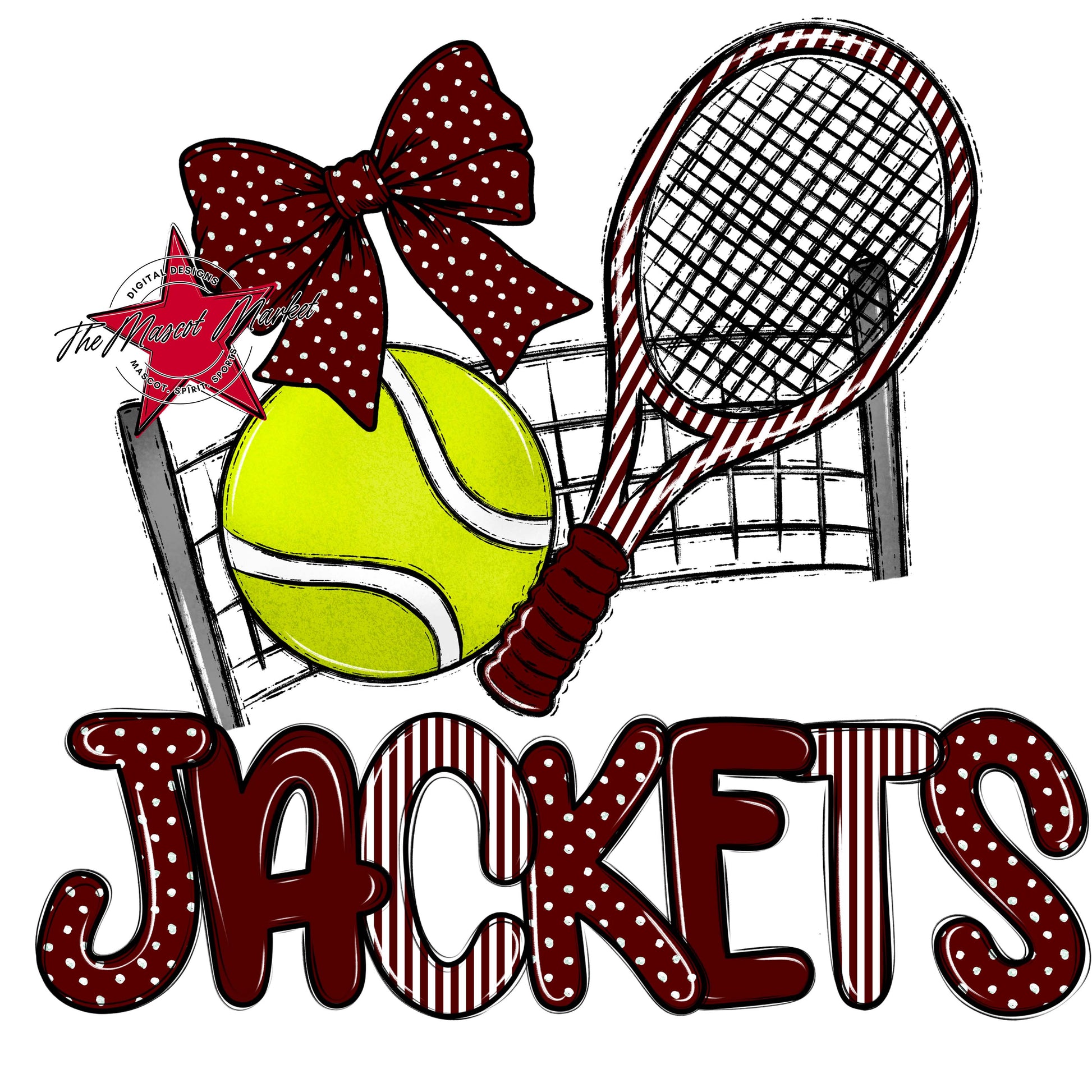 Jackets Tennis Spirit Design-Maroon