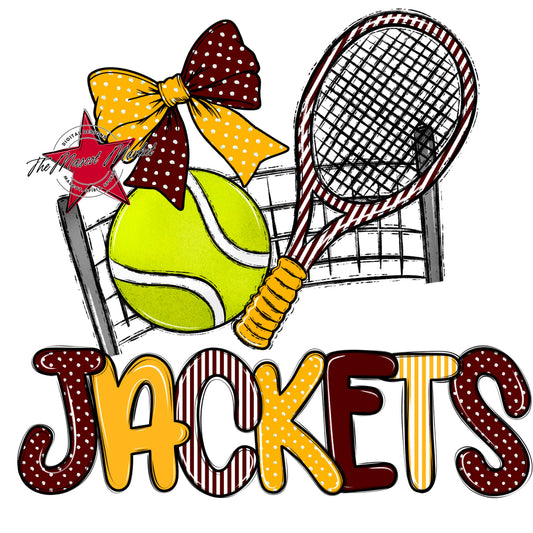 Jackets Tennis Spirit Design-Maroon & Yellow