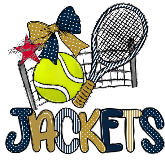 Jackets Tennis Spirit Design-Navy & Gold