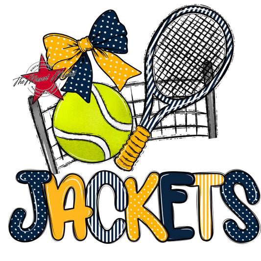 Jackets Tennis Spirit Design-Navy & Yellow
