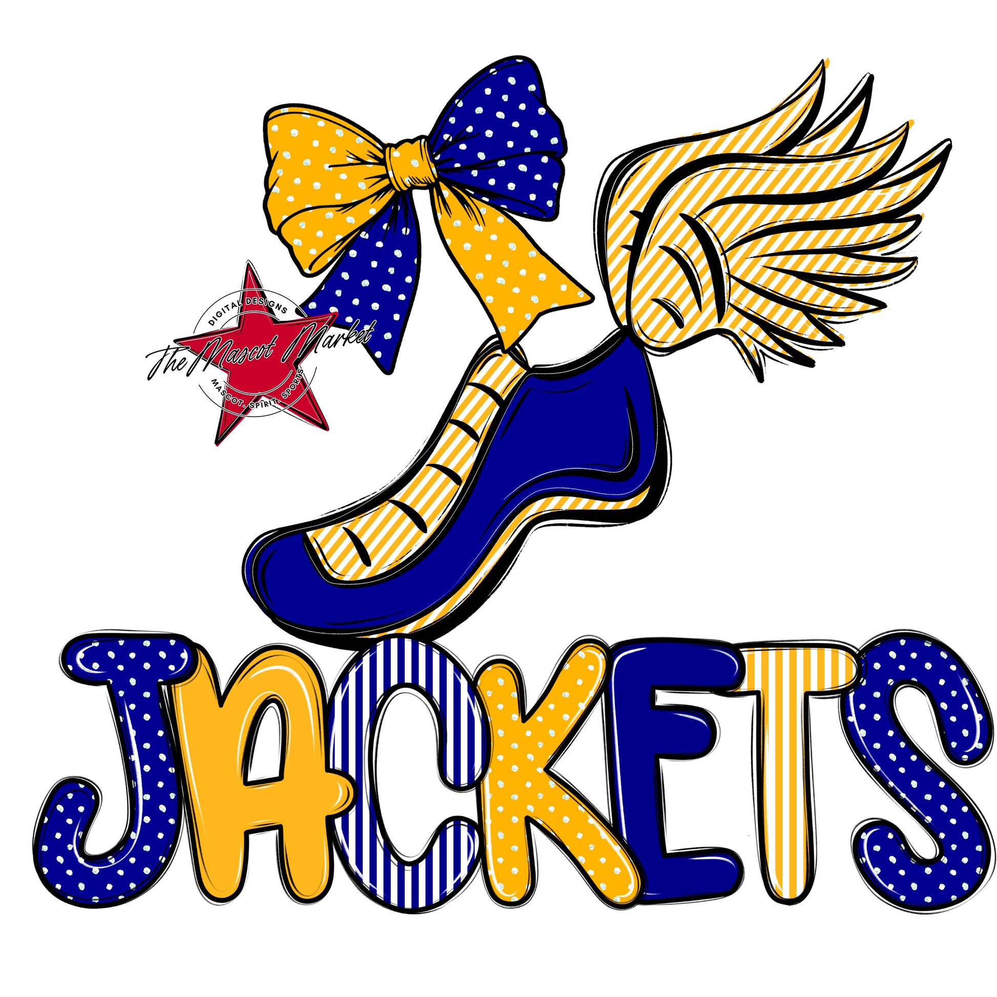 Jackets Track Spirit Design-Blue & Yellow