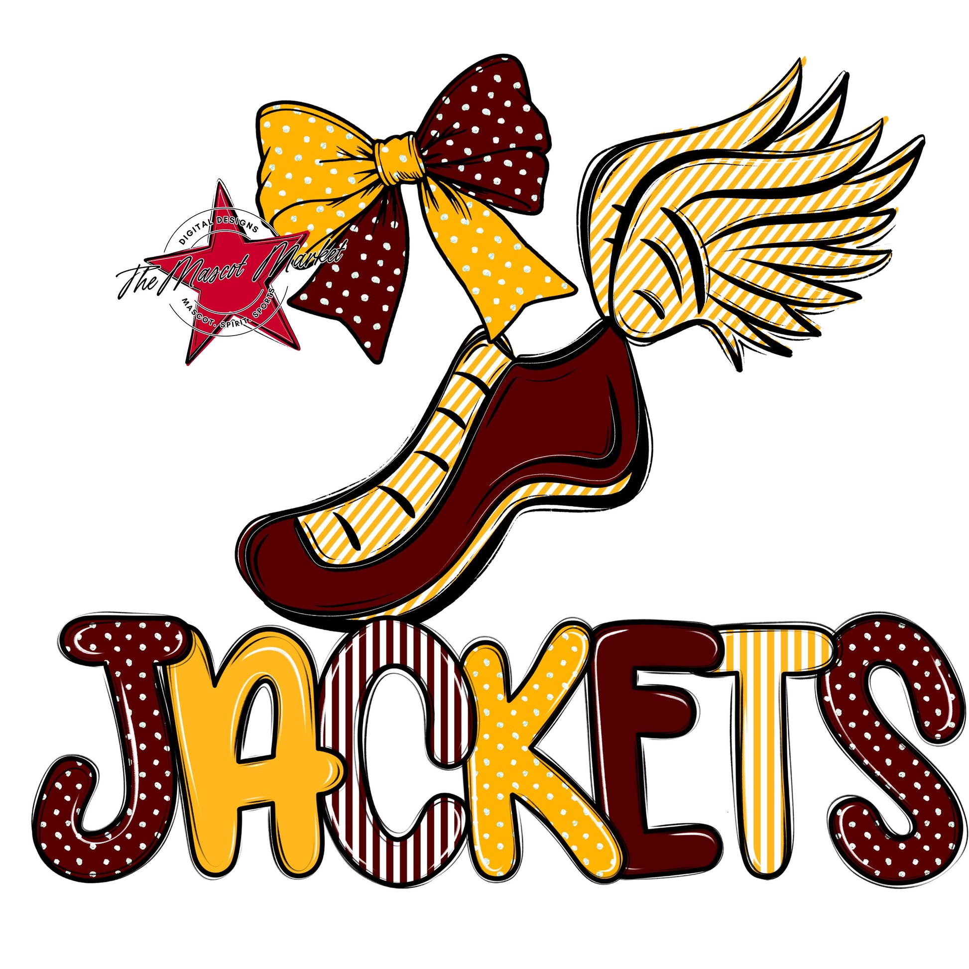 Jackets Track Spirit Design-Maroon & Yellow