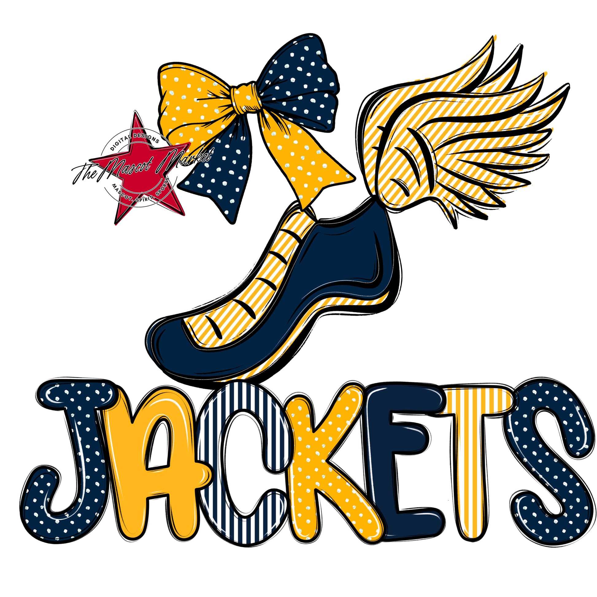 Jackets Track Spirit Design-Navy & Yellow