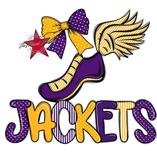 Jackets Track Spirit Design-Purple & Yellow