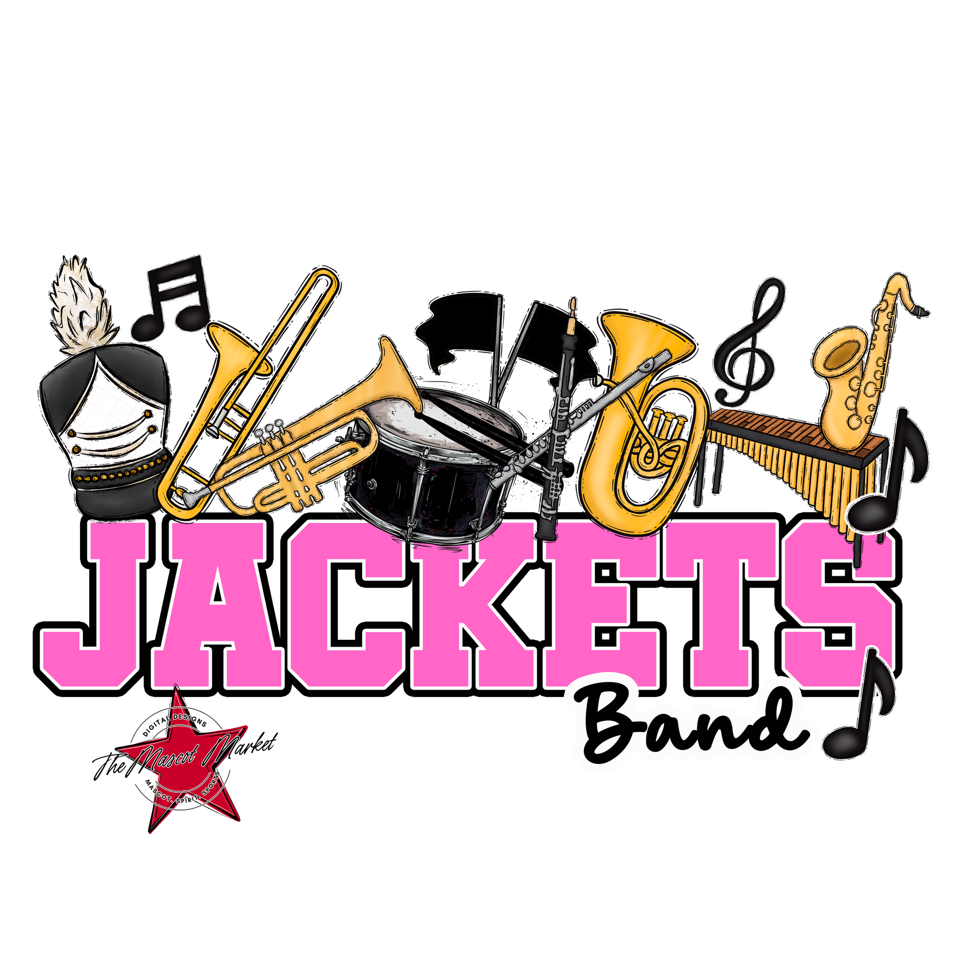 Jackets Varsity Band-Baby Pink