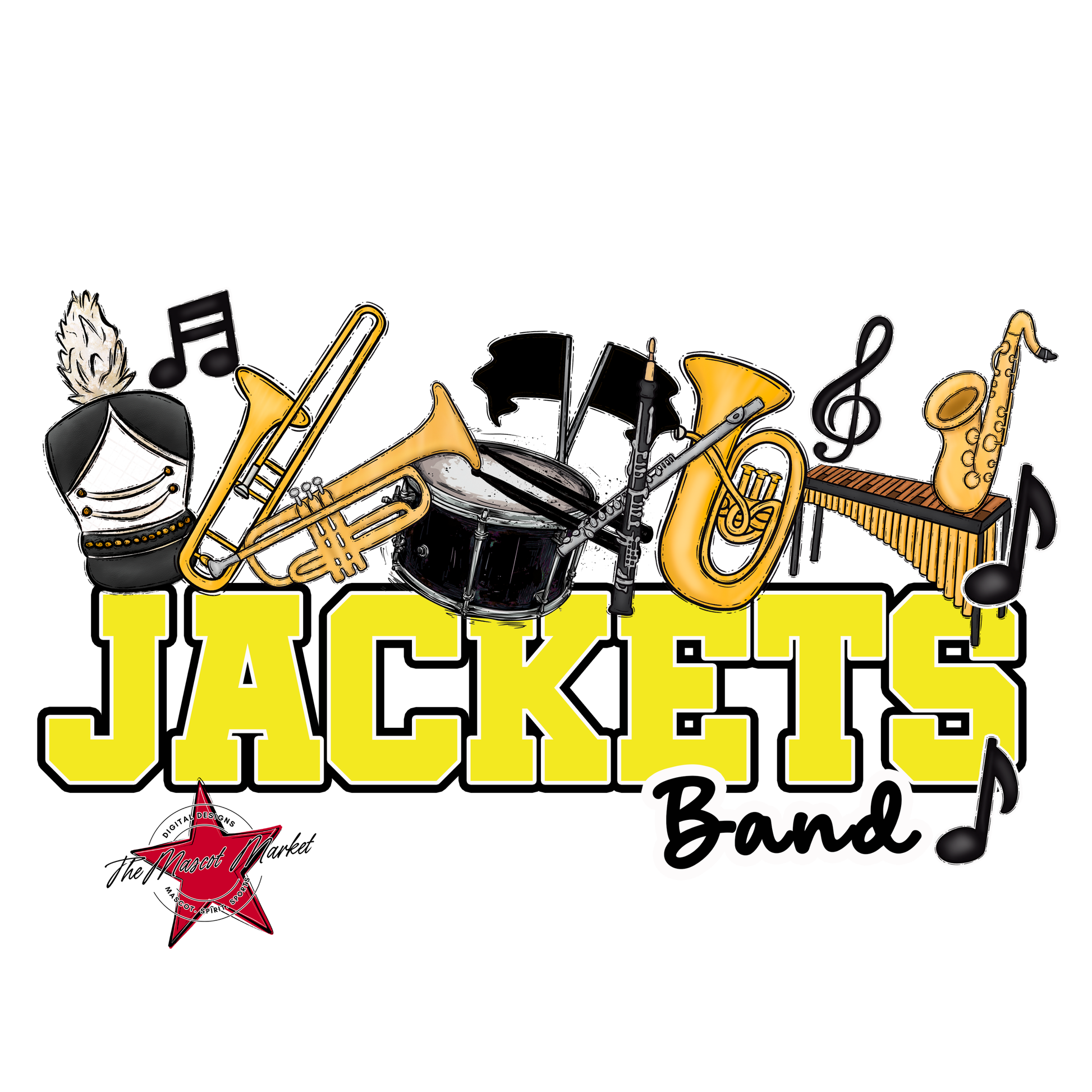 Jackets Varsity Band-Bright Yellow