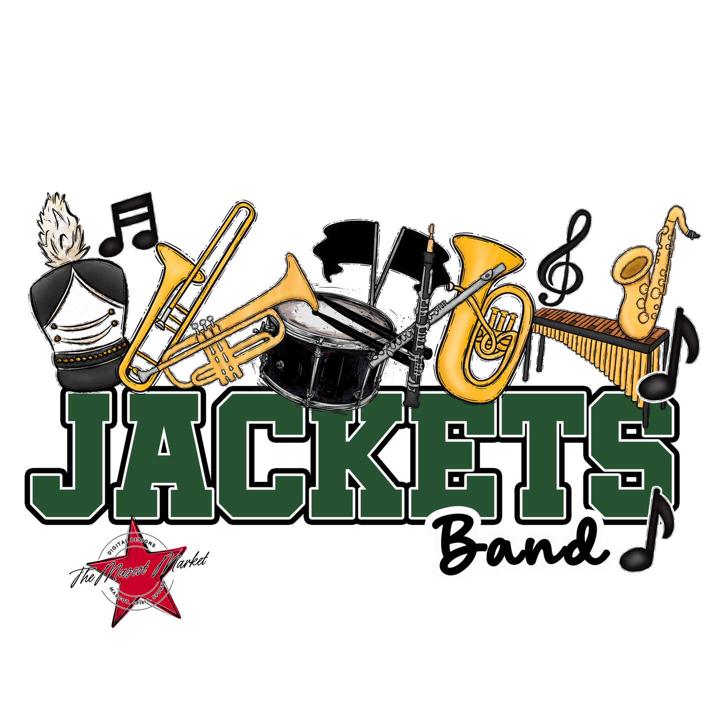 Jackets Varsity Band-Green