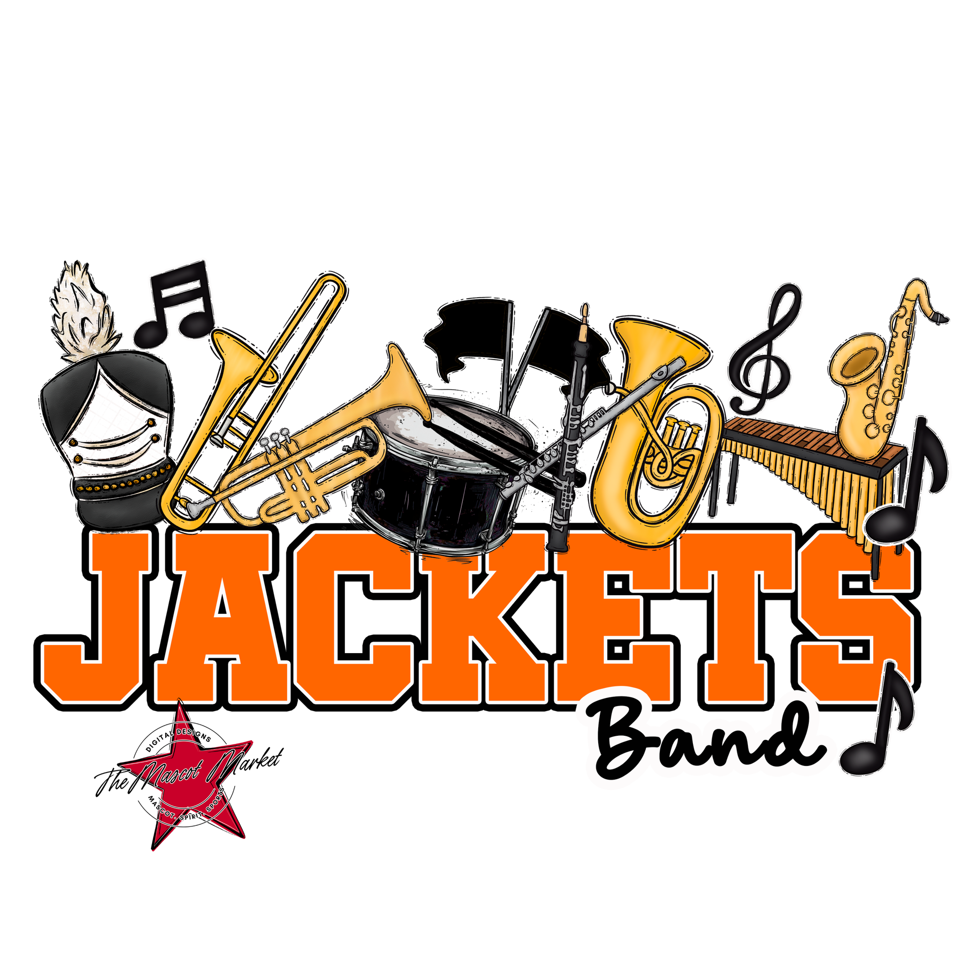 Jackets Varsity Band-Orange