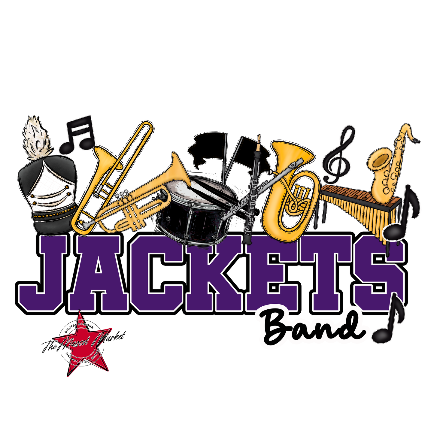 Jackets Varsity Band-Purple