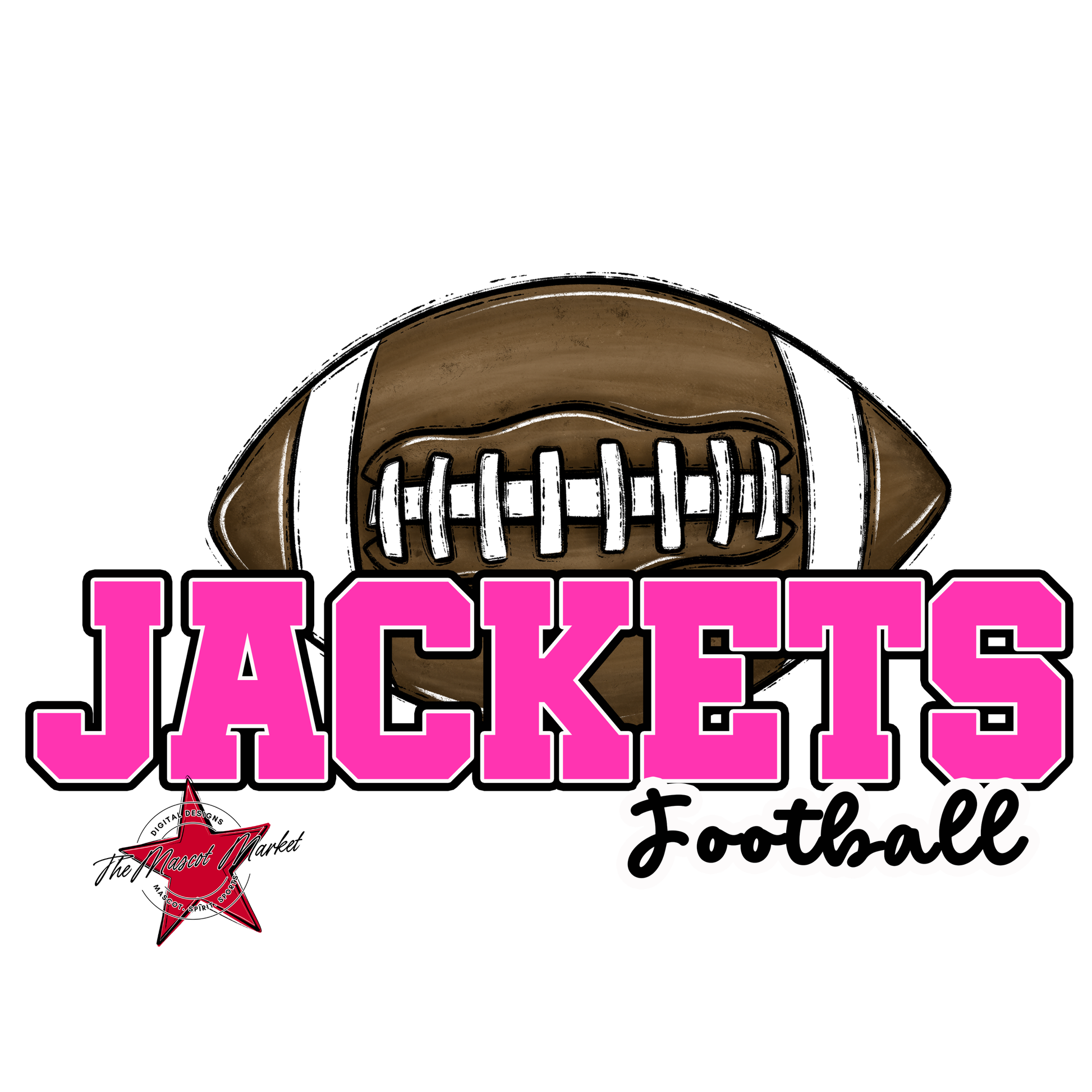 Jackets Varsity Football-Pink