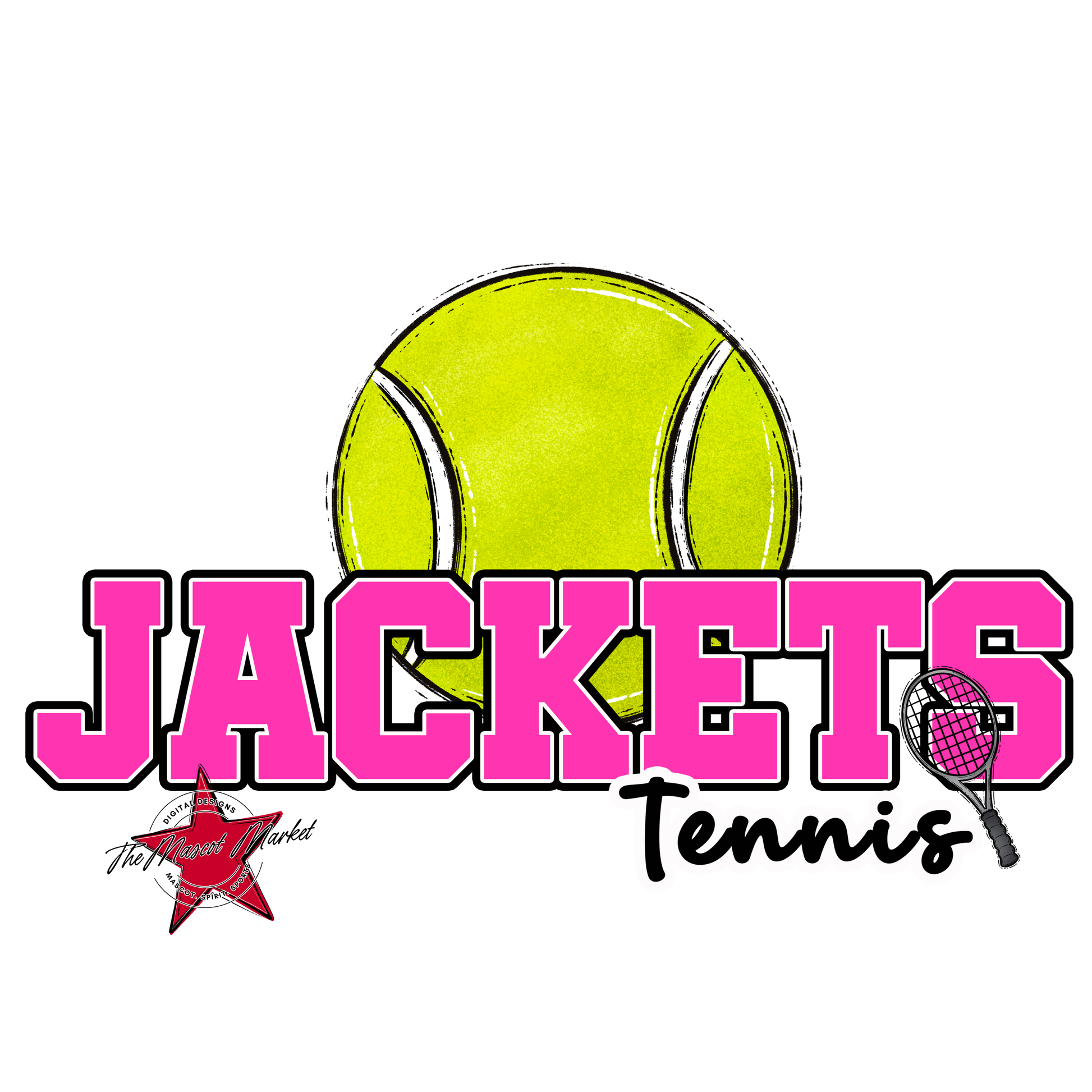 Jackets Varsity Tennis-Pink