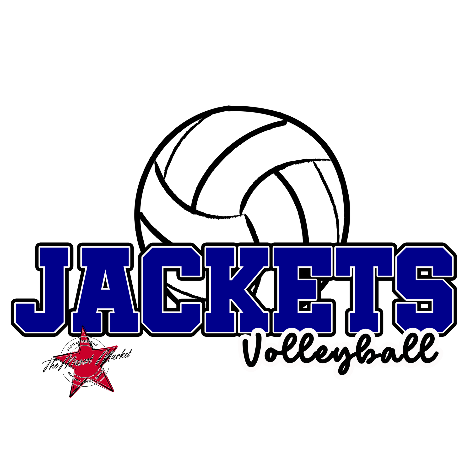 Jackets Varsity Volleyball-Blue