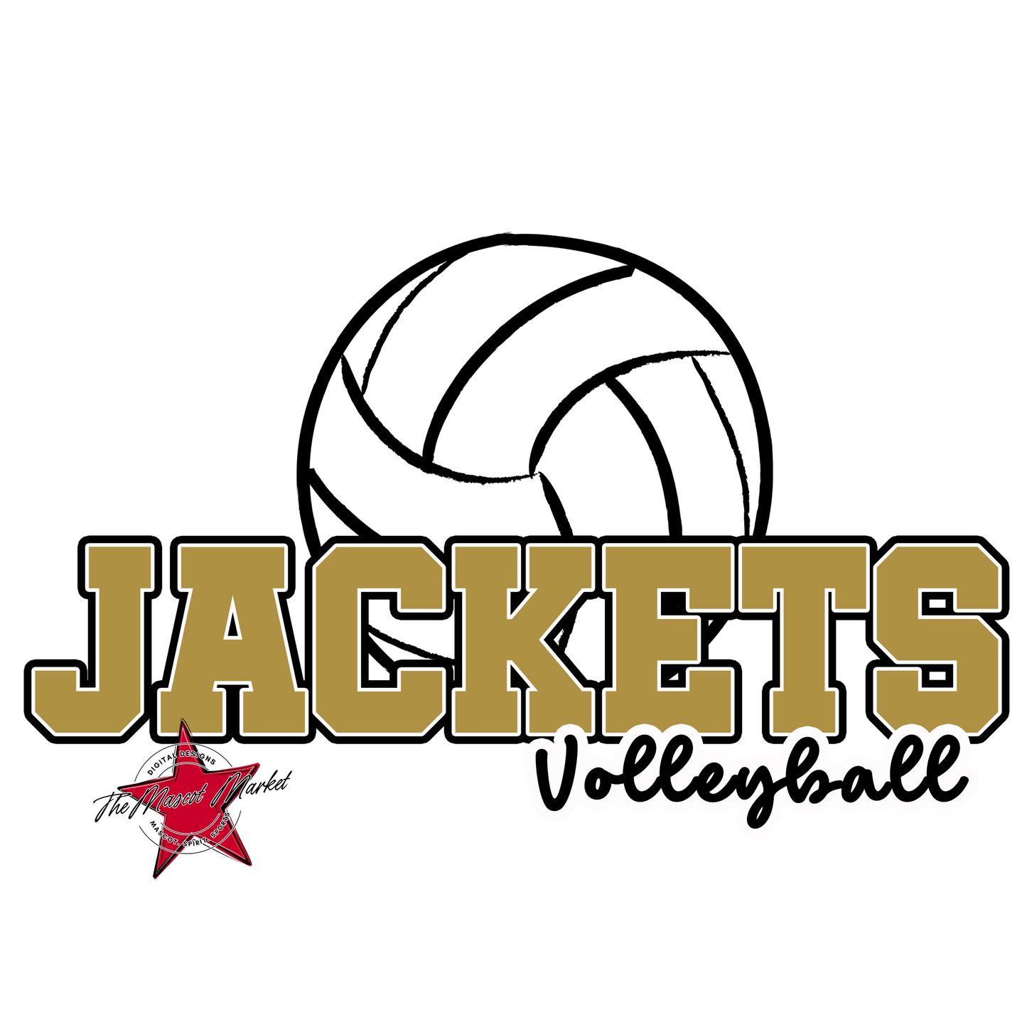 Jackets Varsity Volleyball-Gold