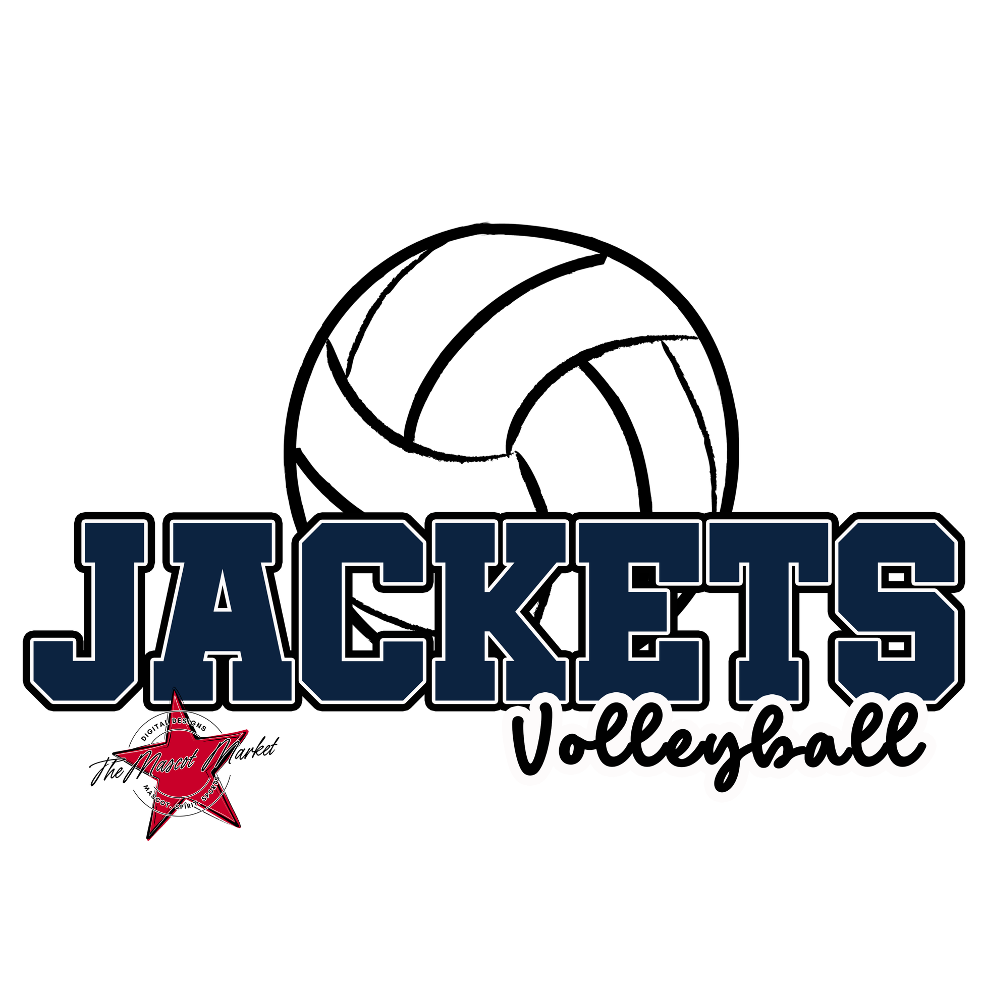Jackets Varsity Volleyball-Navy