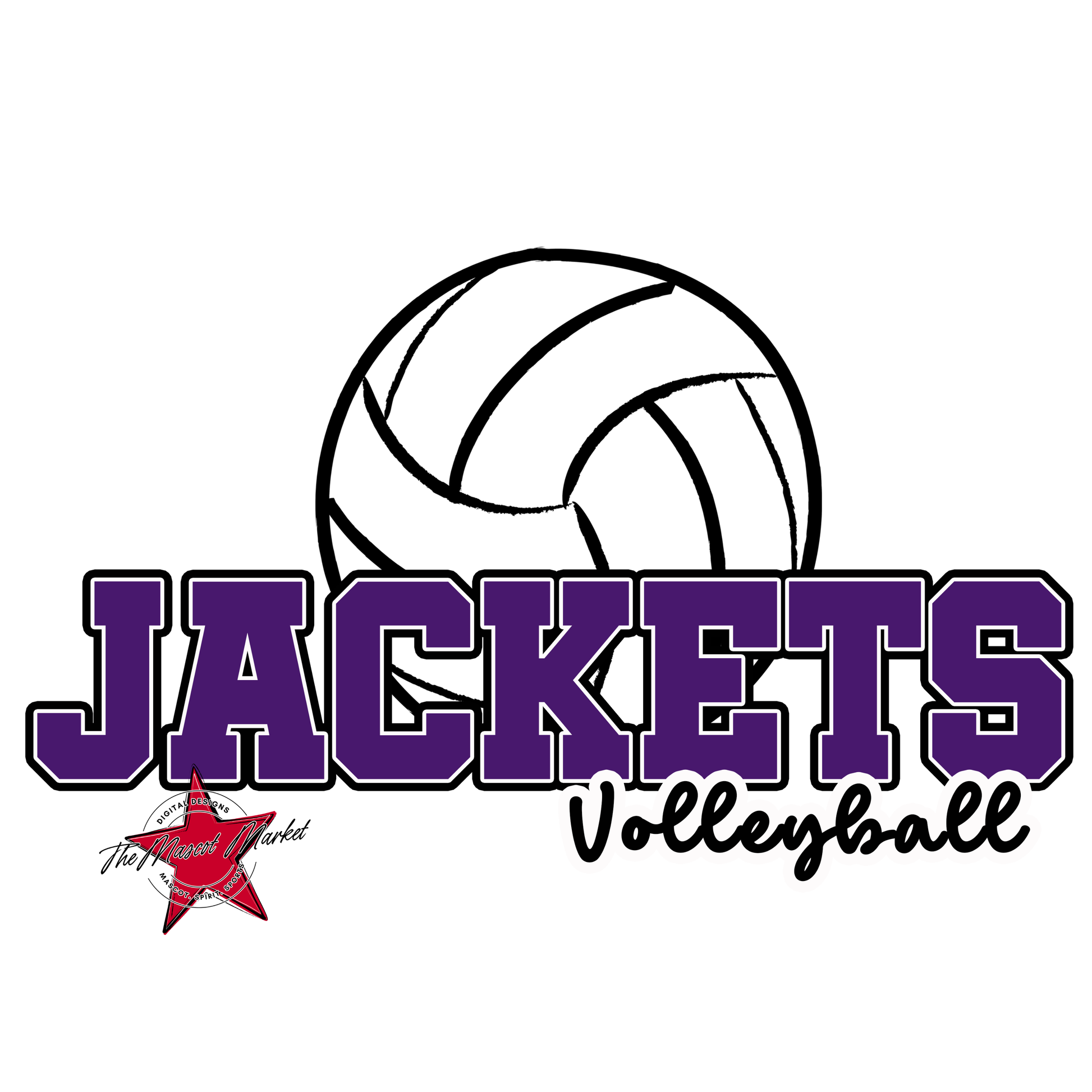 Jackets Varsity Volleyball-Purple