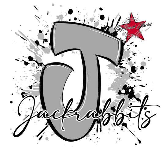 Jackrabbits Mascot Splatter-Grey