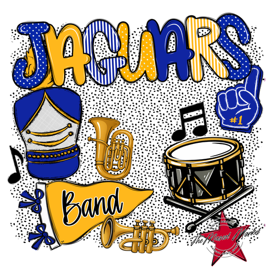 Jaguars Band Spirit-Royal Blue & Yellow