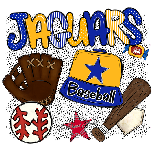 Jaguars Baseball Spirit-Royal Blue & Yellow