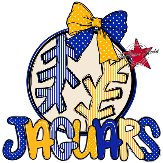 Jaguars Baseball-Softball Spirit Design-Royal Blue & Yellow