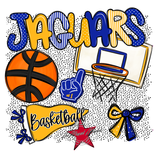 Jaguars Basketball Spirit-Royal Blue & Yellow