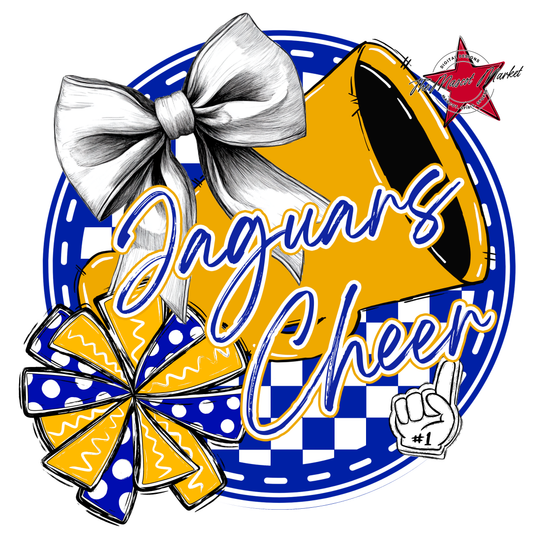Jaguars Cheer Circle-Royal Blue & Yellow