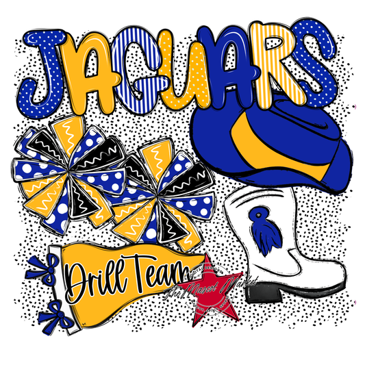 Jaguars Drillteam Spirit-Royal Blue & Yellow
