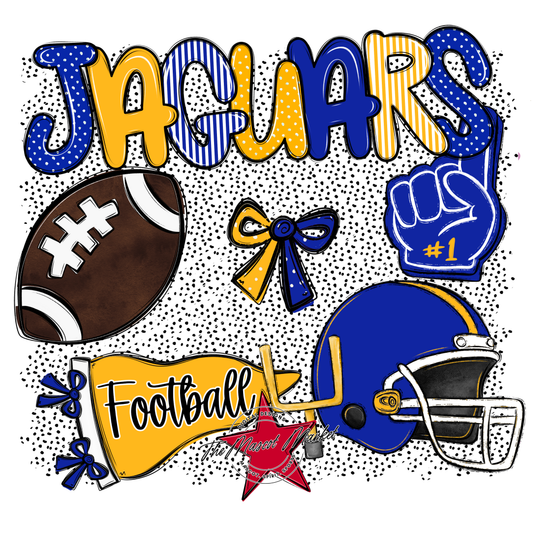 Jaguars Football Spirit-Royal Blue & Yellow