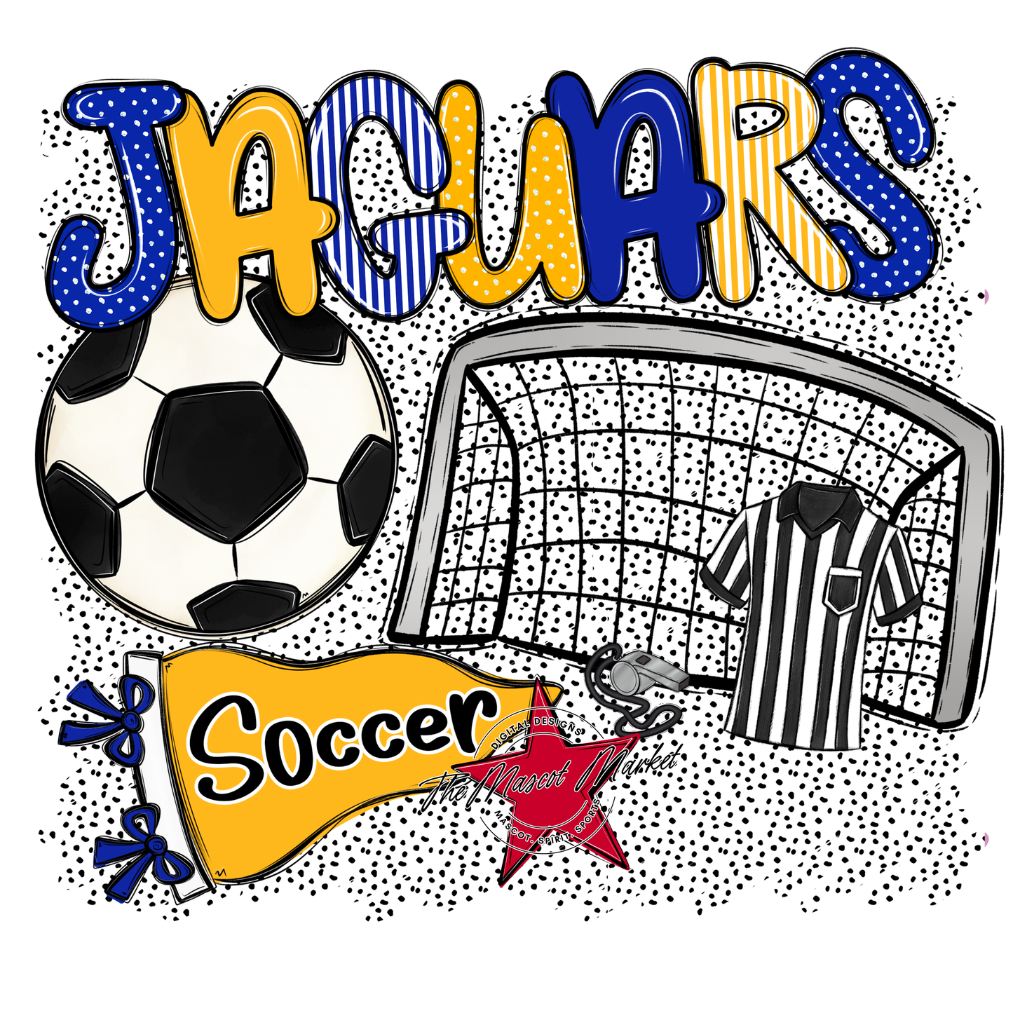 Jaguars Soccer Spirit-Royal Blue & Yellow