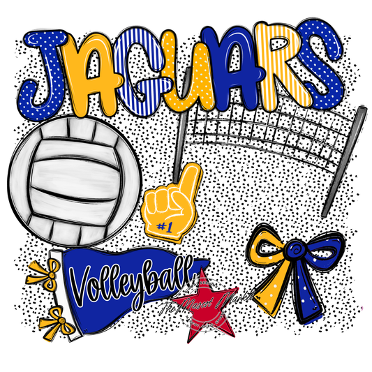 Jaguars Volleyball Spirit-Royal Blue & Yellow