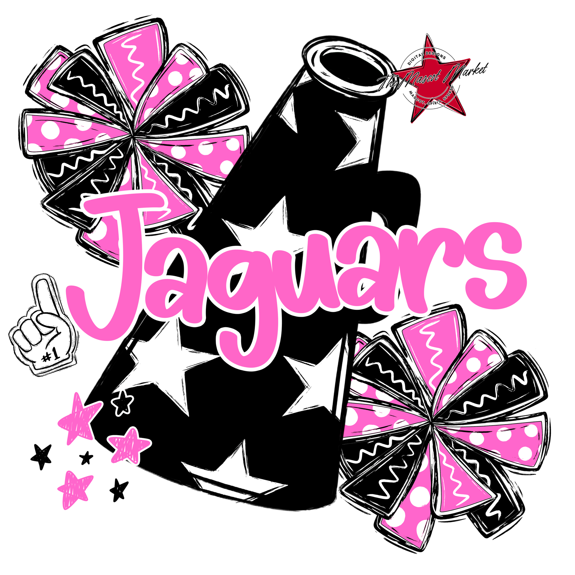 Jaguars Alpha Megaphone Design-Baby Pink