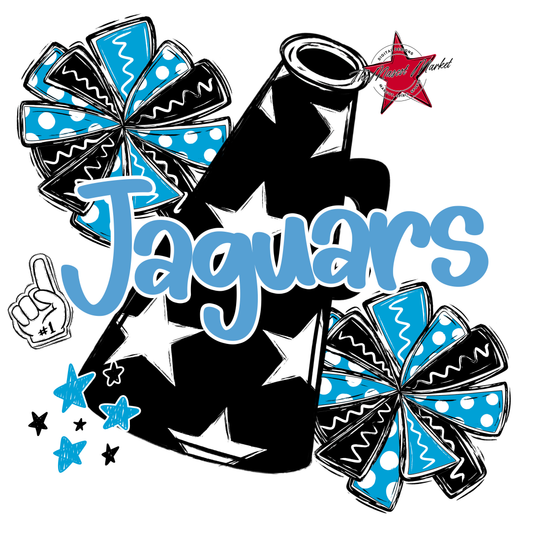 Jaguars Alpha Megaphone Design-Carolina Blue