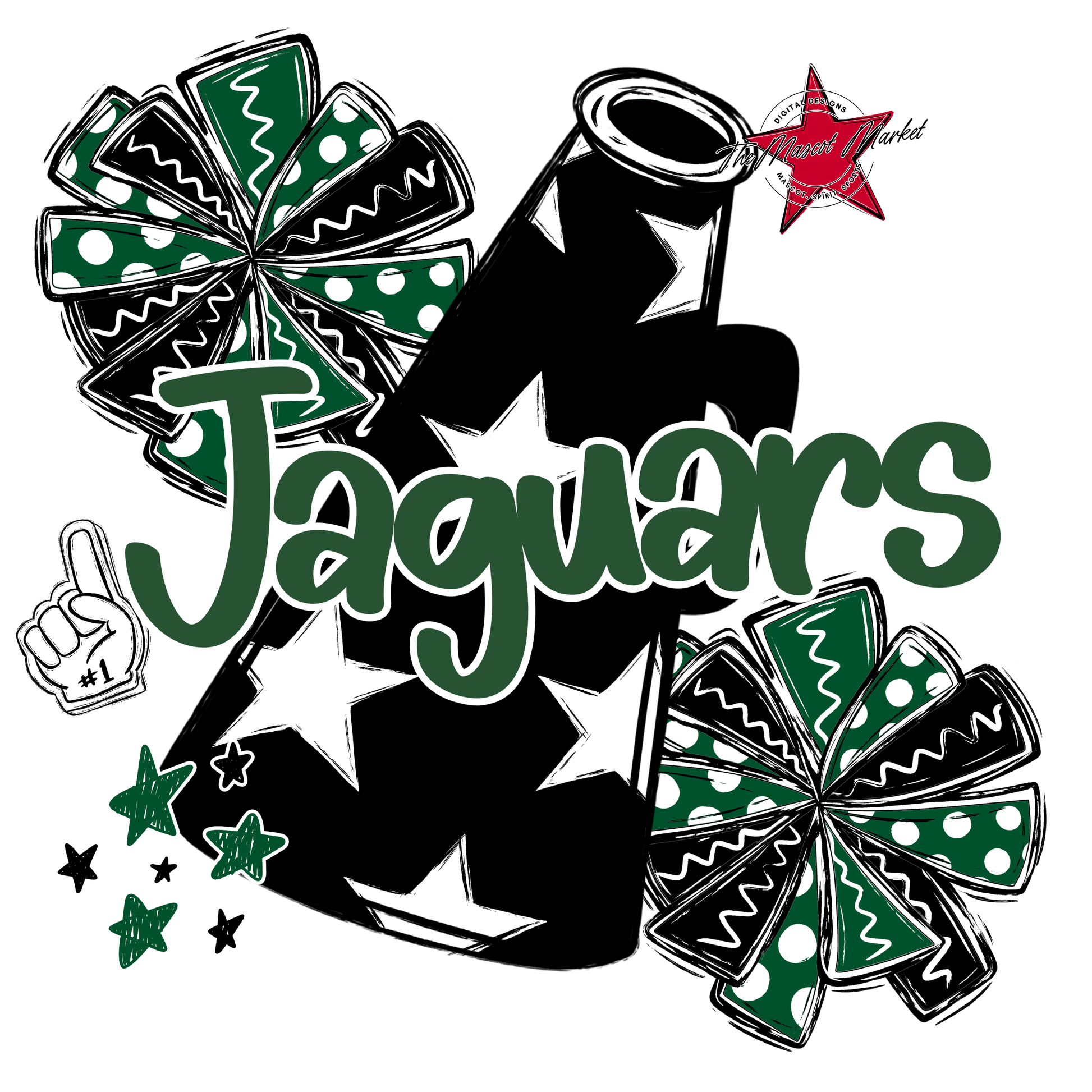 Jaguars Alpha Megaphone Design-Green