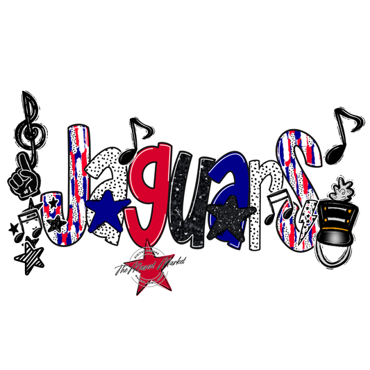 Jaguars Band Scrape-Blue-Red
