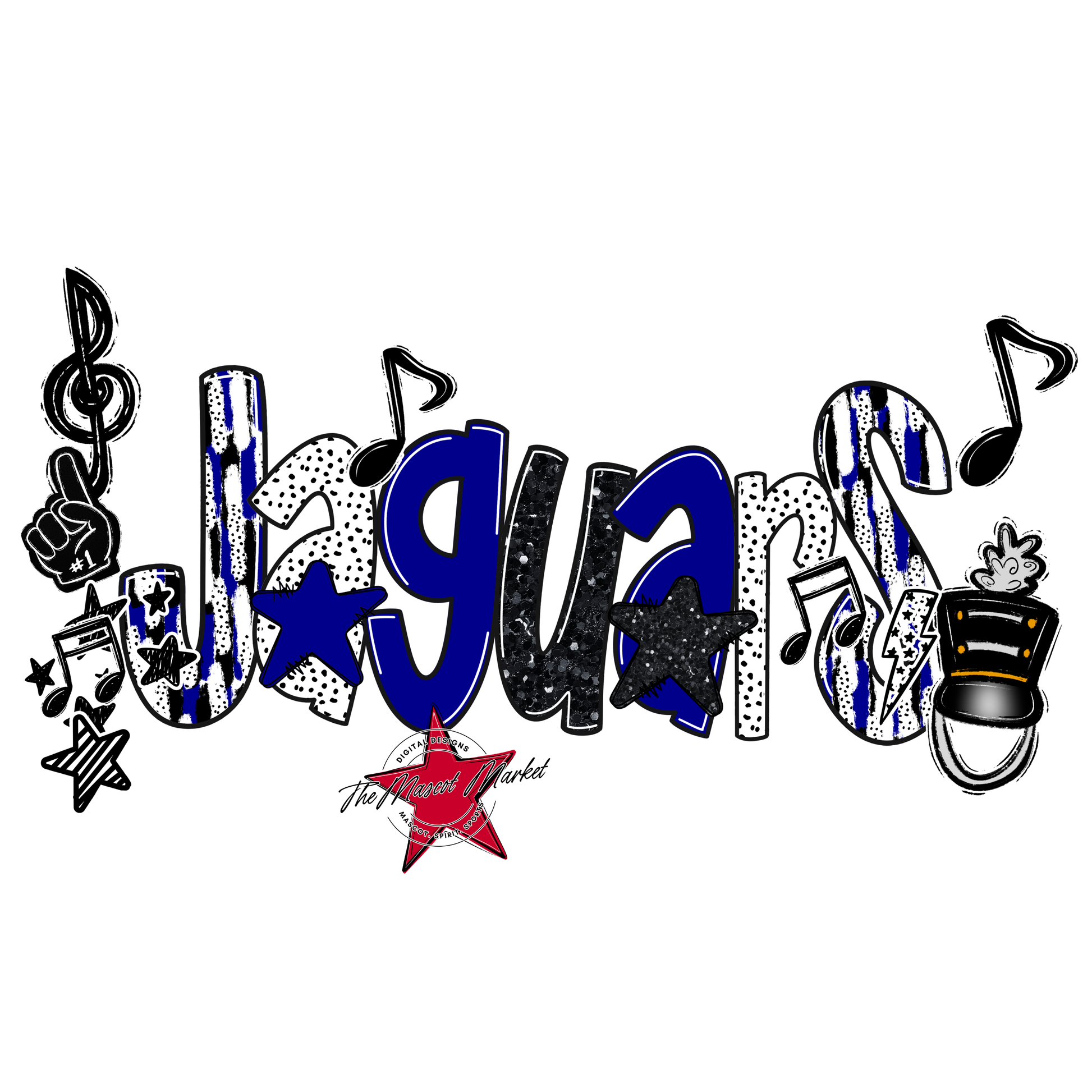 Jaguars Band Scrape-Blue