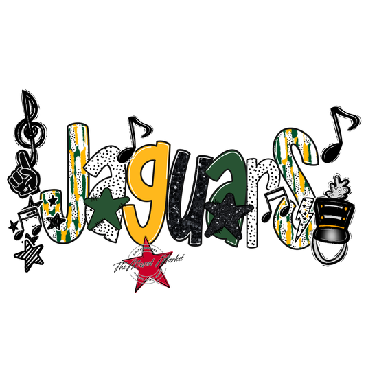 Jaguars Band Scrape-Green-Yellow
