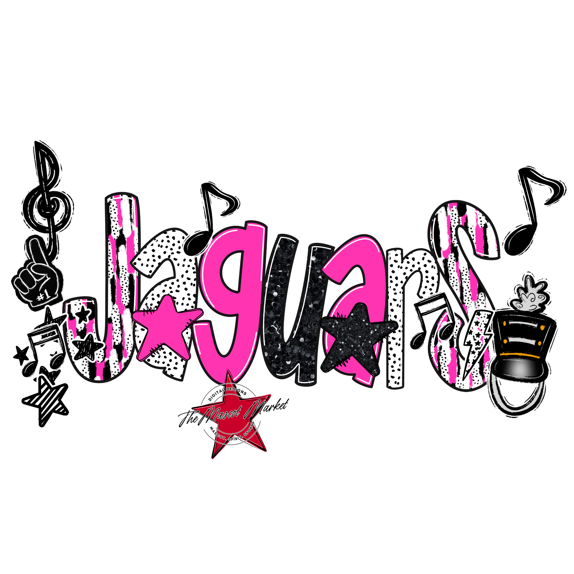 Jaguars Band Scrape-Pink