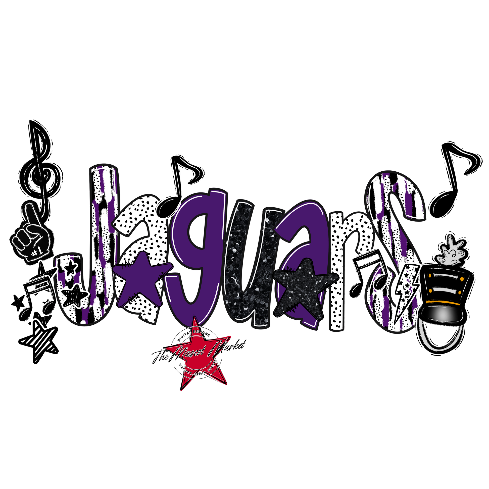 Jaguars Band Scrape-Purple