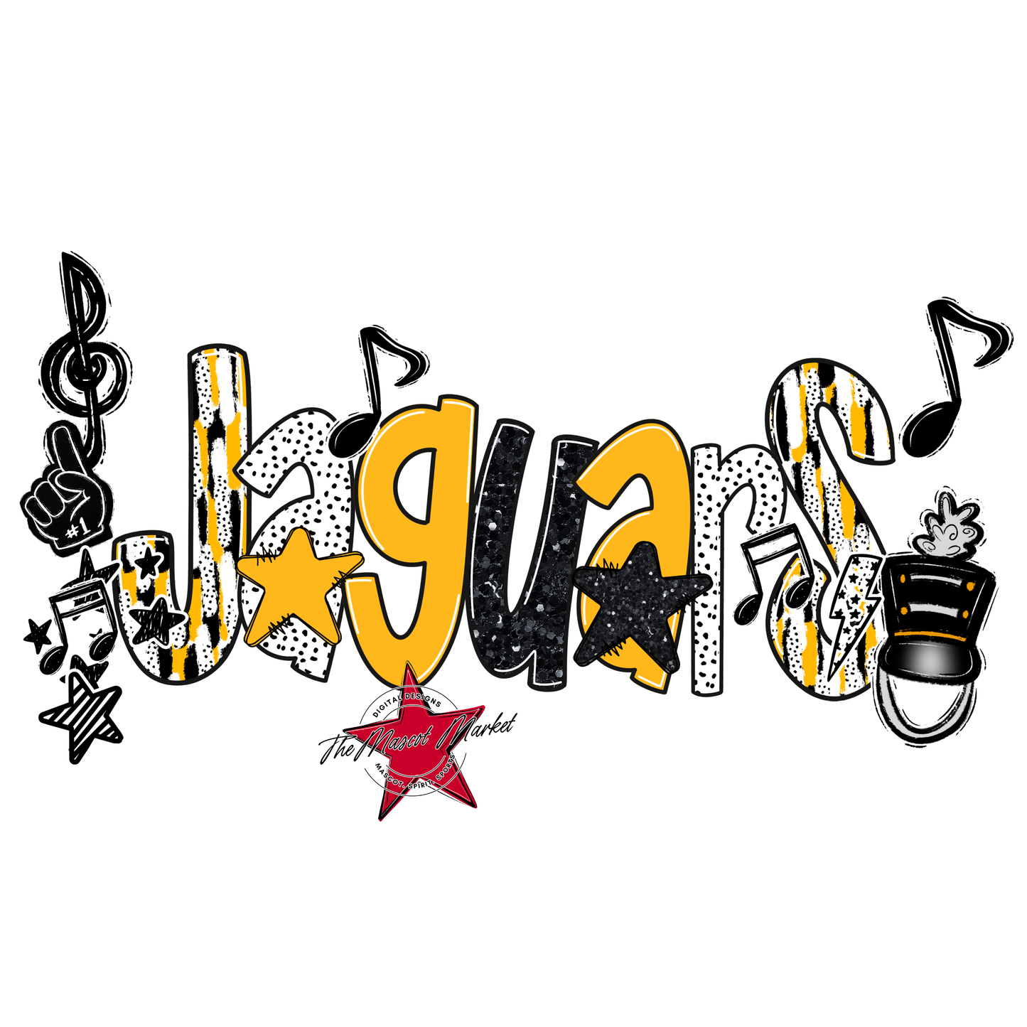 Jaguars Band Scrape-Yellow