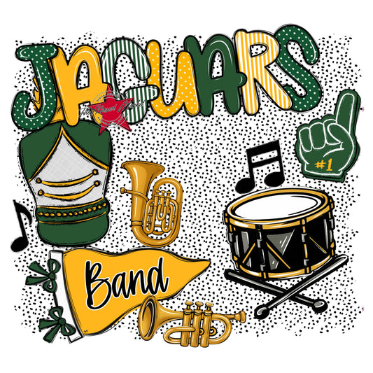 Jaguars Band Spirit-Green & Yellow