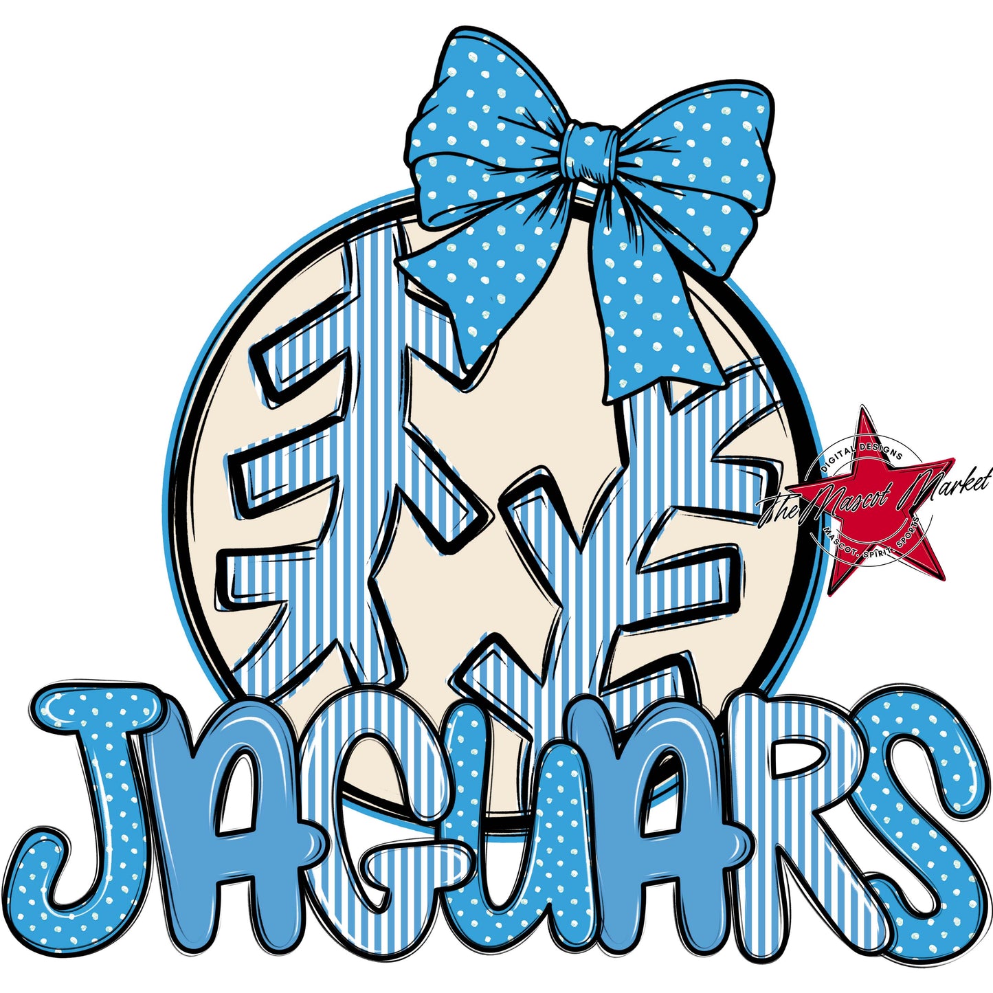 Jaguars Baseball-Softball Spirit Design-Carolina Blue