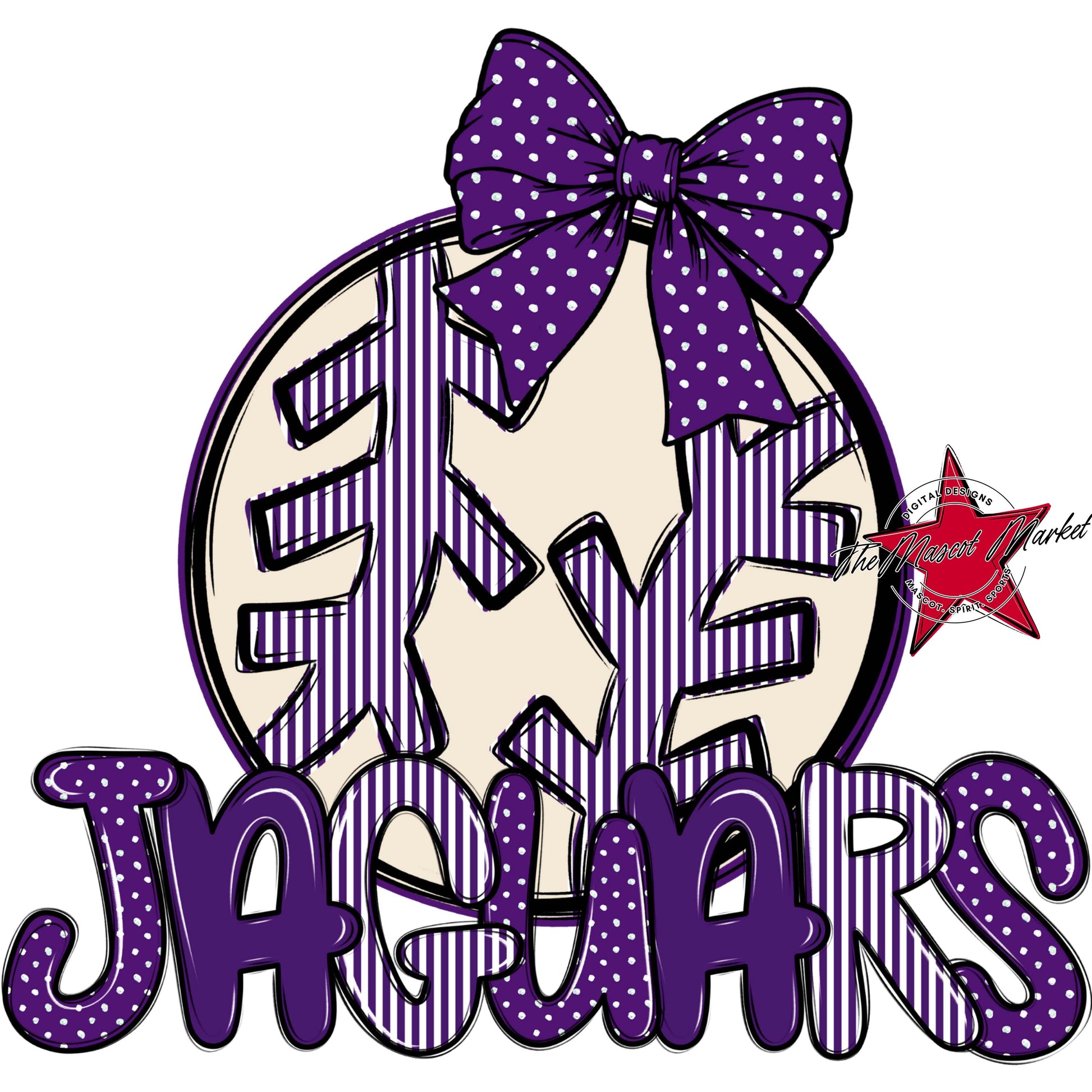Jaguars Baseball-Softball Spirit Design-Purple