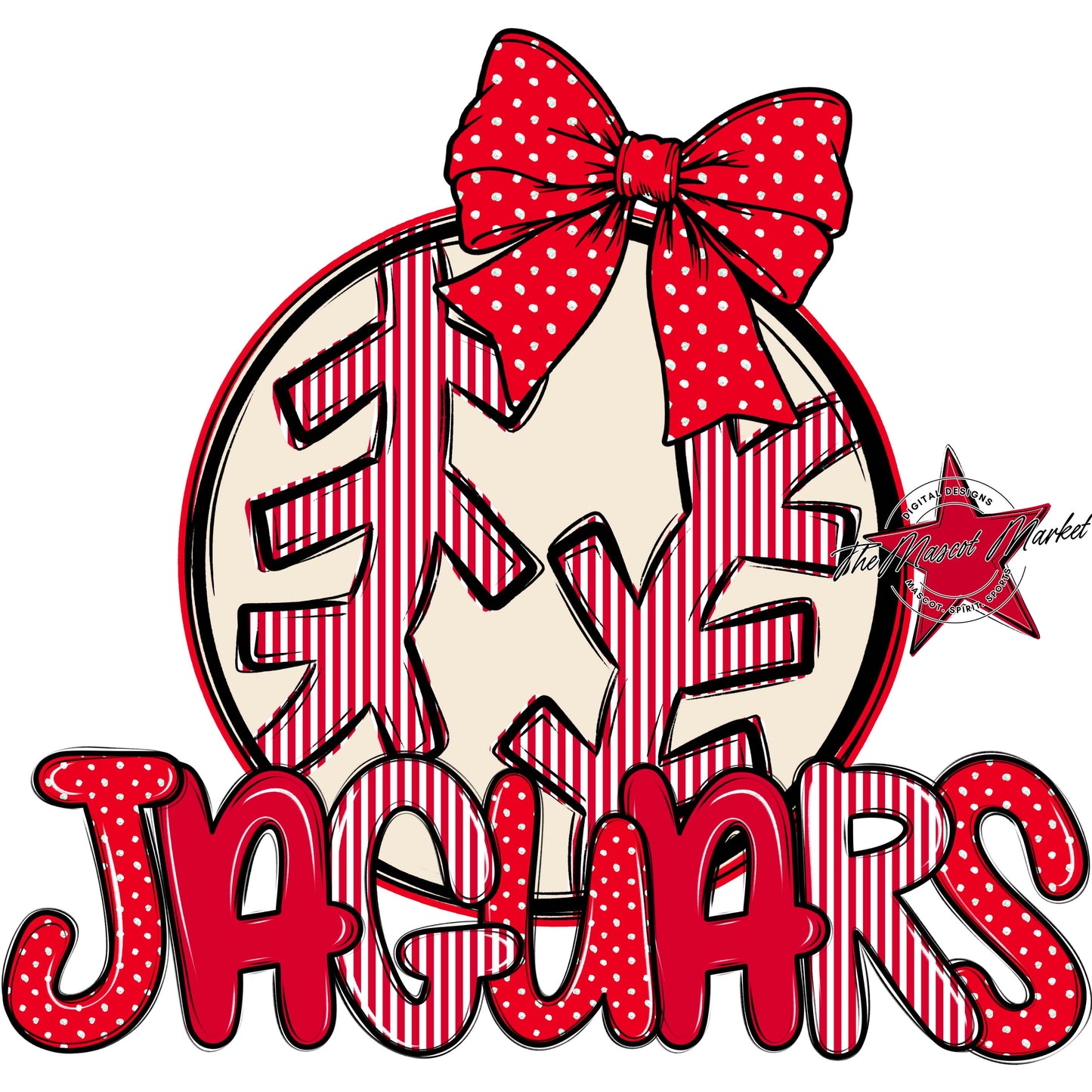 Jaguars Baseball-Softball Spirit Design-Red