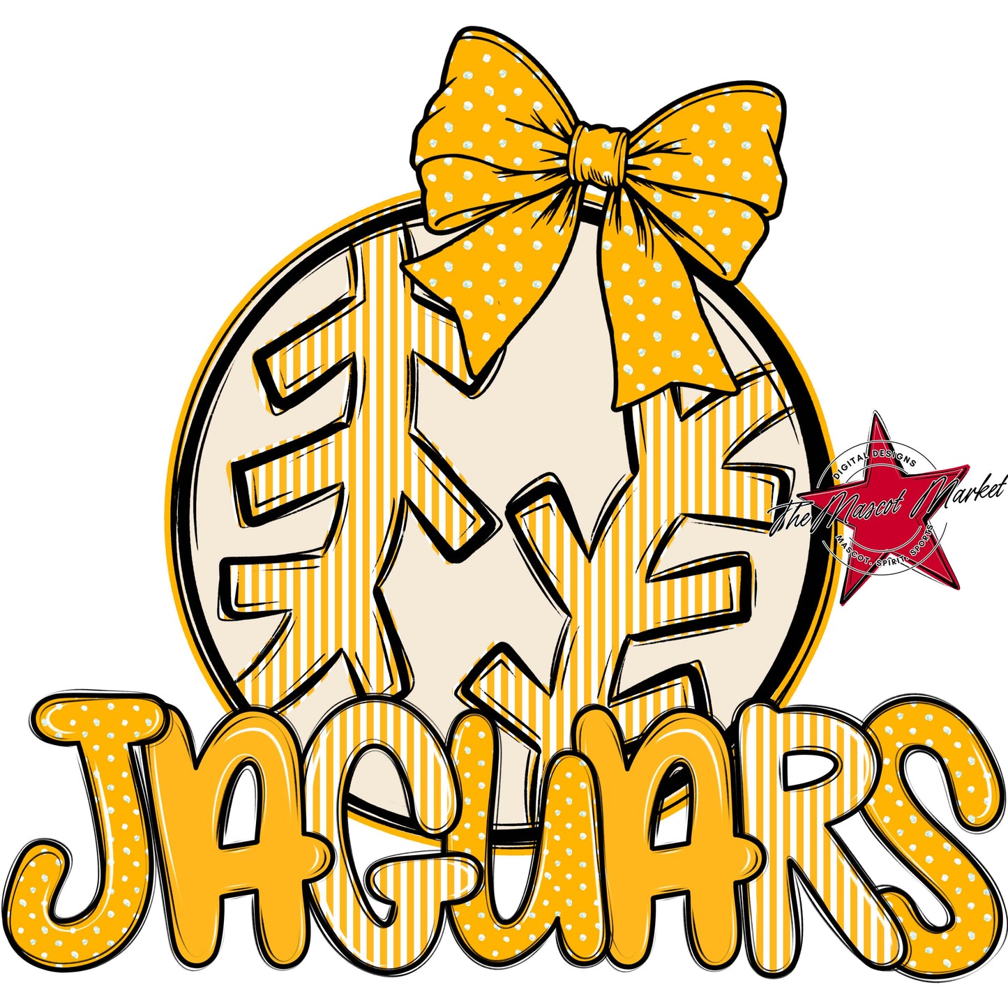 Jaguars Baseball-Softball Spirit Design-Yellow