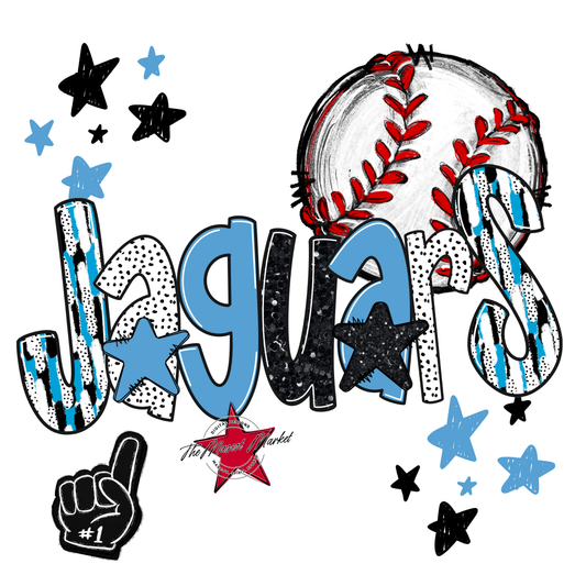 Jaguars Baseball Scrape-Carolina Blue