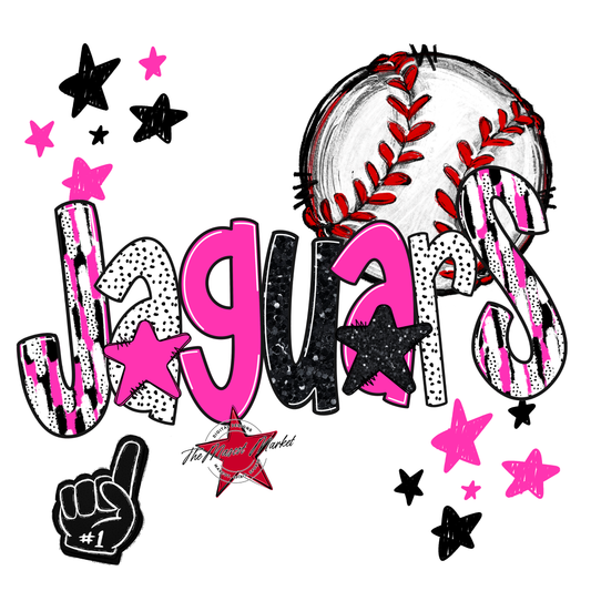 Jaguars Baseball Scrape-Pink