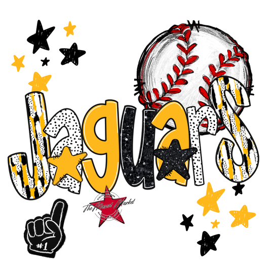 Jaguars Baseball Scrape-Yellow