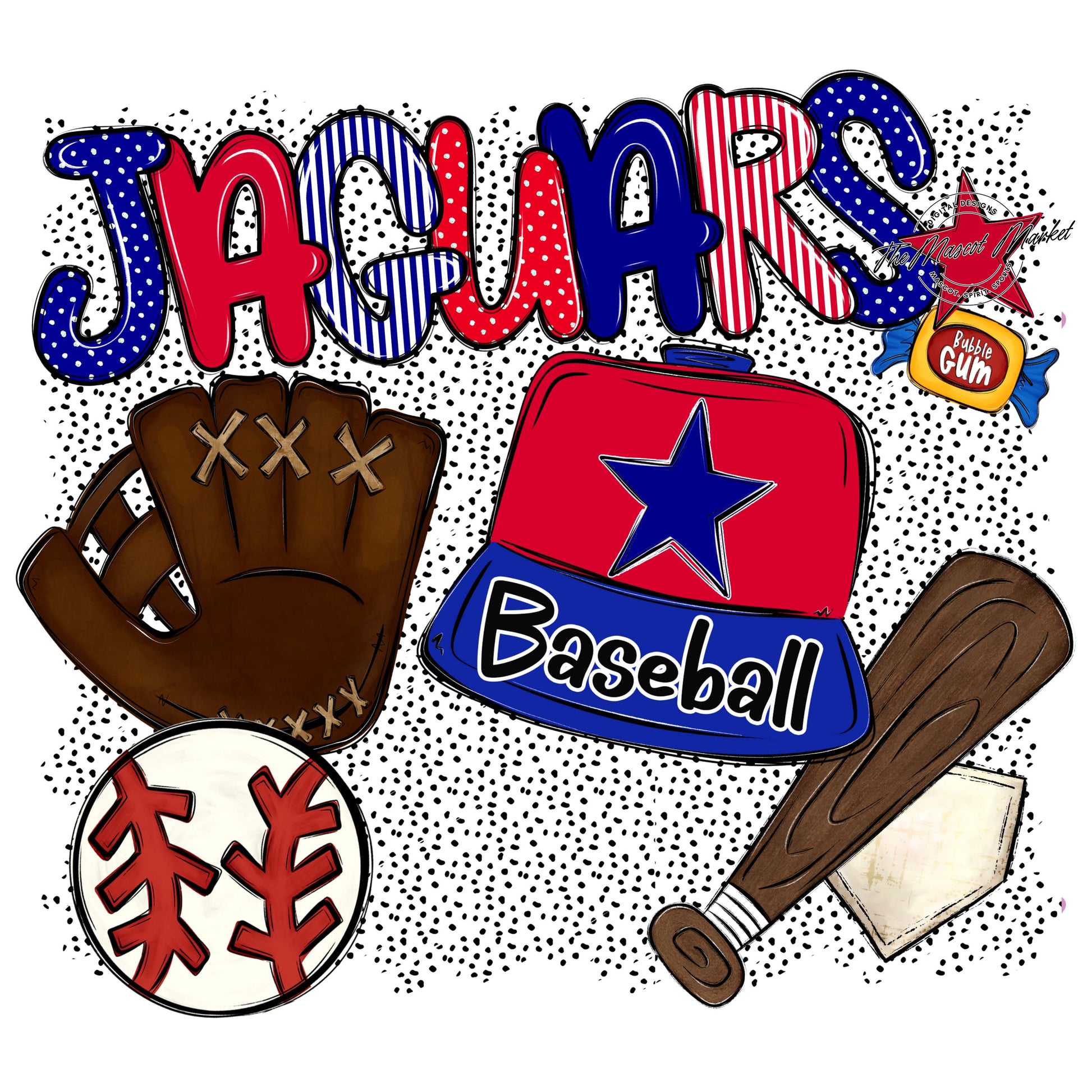 Jaguars Baseball Spirit-Blue & Red